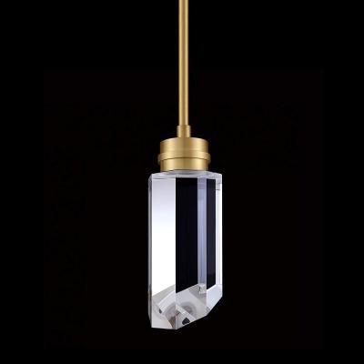 China Modern Cylinder Pendant Light Handmade Crystal LED Pendant Lighting Fixture for Kitchen Island for sale