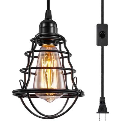 China Modern Industrial Pendant Light Vintage Hanging Cage Farmhouse Edison Pendant Lighting for sale