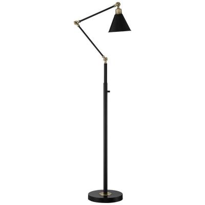 China Farmhouse Modern Industrial Floor Lamp Standing Adjustable Metal Floor Lamp For Living Room for sale