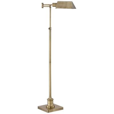 China Living room brass industrial floor lamps EEA parts standing corner bracket led luxury floor lamp hotel metal gold decoration modern design floor lamp for sale