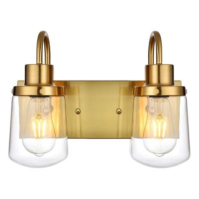 China Modern Wall Lamp Lights Modern Indoor Modern Wall Sconce Vanity Lights Bathroom Lamp Brass Glass Wall Mounted Light Fixtures for sale