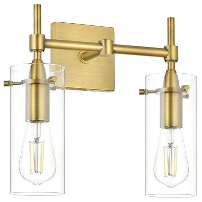 China Modern Wall Lamp Lights Chrome Bathroom Wall Light Fixtures Indoor Modern ETL Listed Glass Wall Lamp for sale