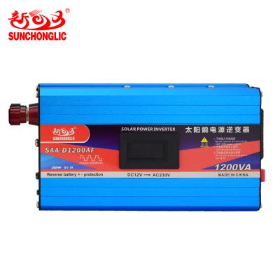 China 5V 1A USB 220v AC 1200w Output Sunchonglic 12v DC Off Grid Modified Sine Wave Inverters Solar Power Inverter for sale