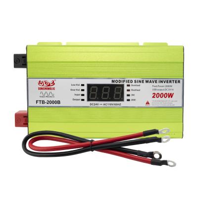 China 110V 60Hz 2000w 2kw Solar Power System Home Sunchonglic Home Inverter 2000watt Inverter 24V Modified Sine Wave Inverter for sale