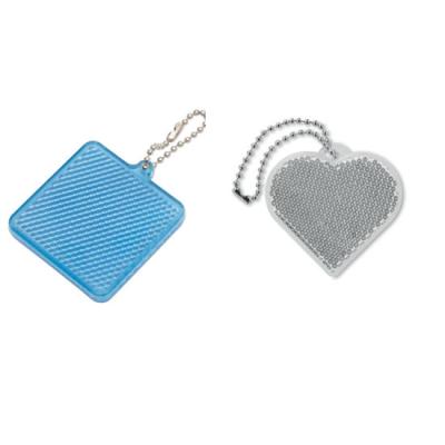 China High Visibility Road Safety Kid Child Pedestrian Heart Reflector Key Chain Ring For Sidewalk School Bag for sale