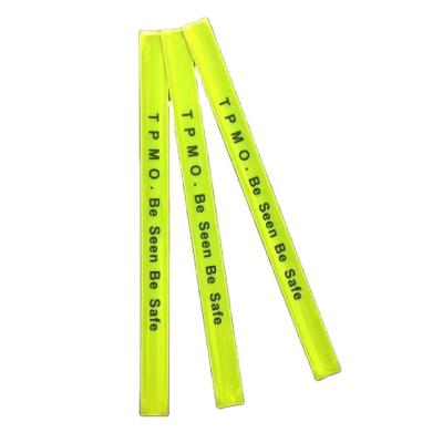 China Printable Extra Long 40CM Reflective Wrap Wristbands Safety Slap Band Wristbands 40CM For Students Bike Riding for sale