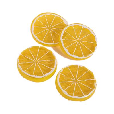 China Europe Plastic Display Artificial Sliced ​​Fruit Simulate Fake Lemon Slice Model for sale