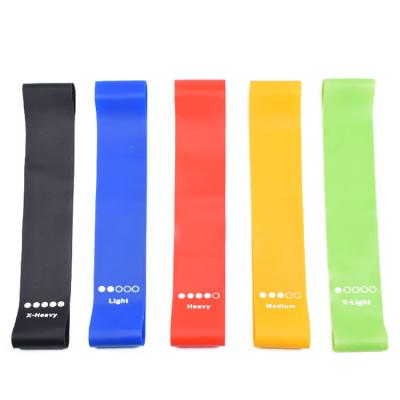 China Durable Wholesale Custom Logo 5 Loops Gym Elastic Band Fitness Resistance Bands Set Custom Logo Natural Latex Exercise Bands for sale