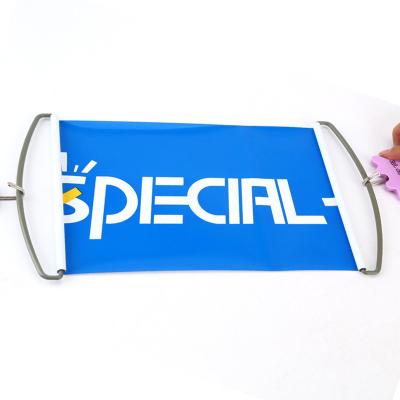 China Health Care Institute Hot Selling Custom Logo Roll Up Retractable Handheld Sports Rolling Up Banner for sale