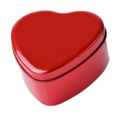 China Heart Shape Disposable Metal Tins Candle Jars Jar Containers for sale