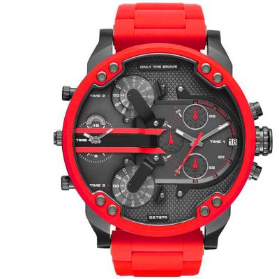 China New OEM Custom 30 Complete Water Resistant ATM Calendar 2021 DZ Luxury Watch With Red Plated Stainless Metal Men Watch for sale