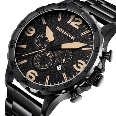 China New Full Calendar Quartz Men's Watch Atmospheric Dial Fashion Brand Multi Functional Watch Man for sale