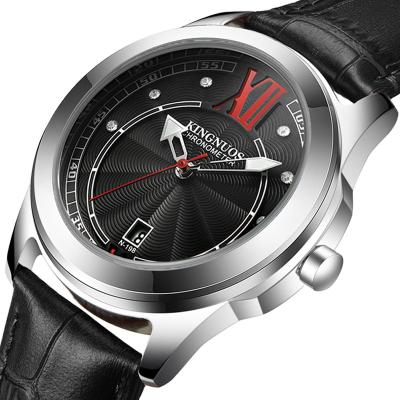 China Luxury Own Brand Day/Date Private Label Leather Wrist Band Logo Watch Custom for sale