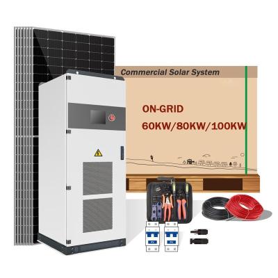 China Trade centant on grid solar system 50kva 50kw 100kw solar power system for sale