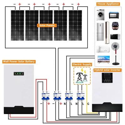 China Home Hybrid Home / On Grid Solar System Kit 5kw 10kw Solar Power System for sale