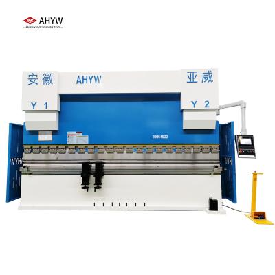 China Construction Material Shops YWB 300T/4500 CNC Hydraulic Press Brake 4+1 Axle Dutch System DA53T for sale