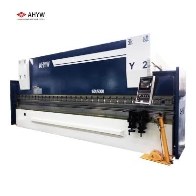 China Building Material Shops YWB 160T/6000 CNC Hydraulic Press Brake 4+1 Axle Dutch System DA53T for sale