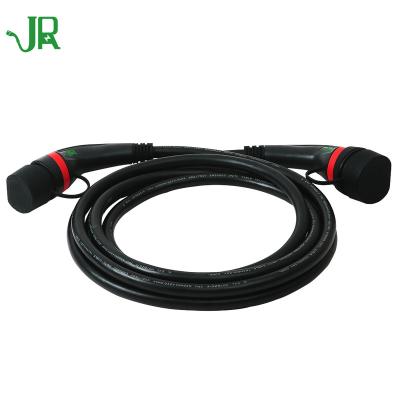 China JERI Widely Used Factory price 5M Cable Double plugThree type - 2 phase to IEC62196 16A ev charging cable JR-P022-16T for sale