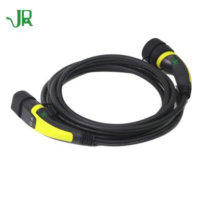 China JERI 5M Mode 3 32A Type 2 To Type 2 charging Gun Home Ev Charger cable JR-P022-32T for sale