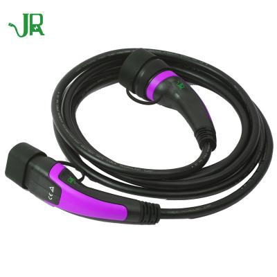 China JERI 32amp IEC 62196-2 Type 2 Female to Male EV Charging cable JR-P022-32T for sale