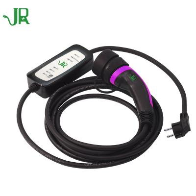 China JERI Stereo 6A to Type 1 12A or 2 to Outdoor Quick Plug 62196 17772 Level 2 EV Adapter Charging Portable Electric Car Charger Station for sale