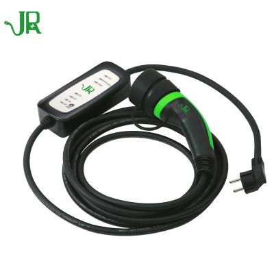 China JERI Home use car 62196 model 2 level 2 AC EV charger plug EVSE portable wallbox 170*70*38mm for sale