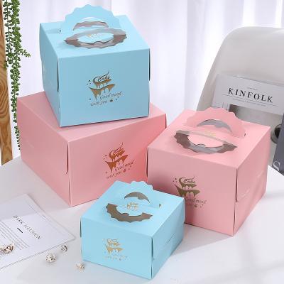 China Factory Direct Sale Handmade Custom Printed Cheesecake Box Cake Box Birthday Cake Packaging Carrying Box for sale