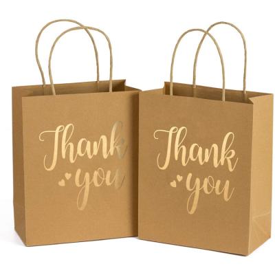 China Recycled Materials Kraft Paper Bag Custom Shopping Bag With Handle Kraft Paper Bags for sale