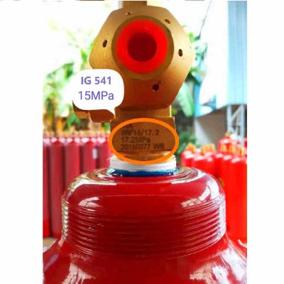 China Indoor IG541 Inert Fire Extinguishing System Automatic Or Manual Start for sale