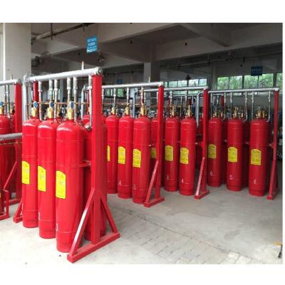 China Sistema de extinción de incendios de gas de 120L Rojo Fm200 Extintor automático de incendios en venta