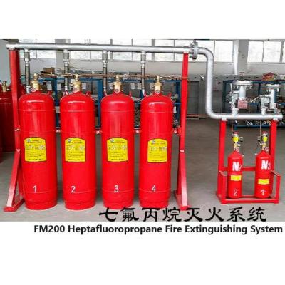 China Tipo de red de tuberías no contaminantes con cilindro FM200 de sistema de supresión de gases en venta