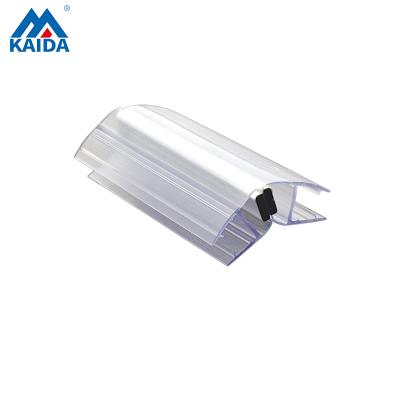 China Bathroom Glass Products Door PVC Sliding Door For Shower Room Glass Door Magnetic Seal Waterproof Strip 135 Degree for sale