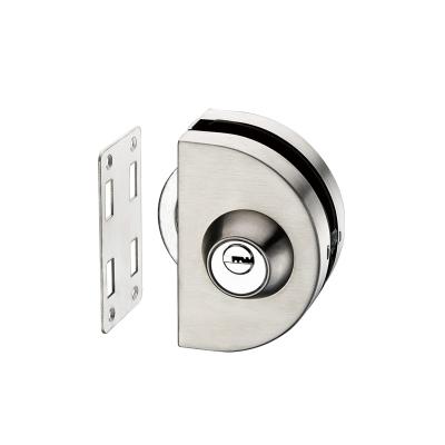 China Floor Mounted Glass Door Glass Patch Fitting Stainless Steel System Door Lock for sale