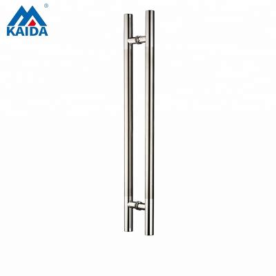 China Modern Hot Sale Stainless Steel 304 316 Glass Door Pull Handle H Shape Satin Or Polished for sale