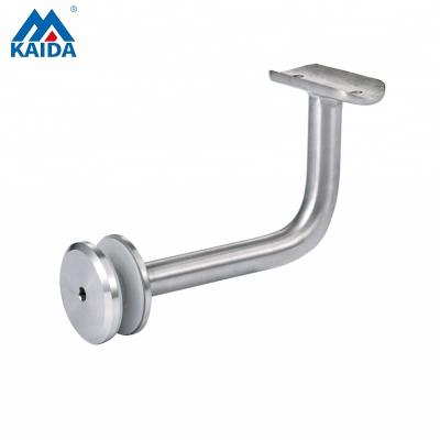 China Hotel Stainless Steel Handrail Glass Railing Tube Support Bracket for sale