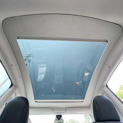 China Lowering Car Interior Temperatures 2023 Hot Sale Car Accessories Model Retractable Roof 3 Sunshade Sunroof Roof Shade For Tesla Model 3 Model Y Sunroof Sunshade for sale