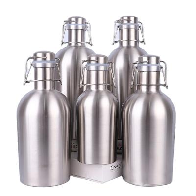 China Wholesale High Quality Viable Stainless Steel Beer Shaker Bottle With Flip Top Lid for sale