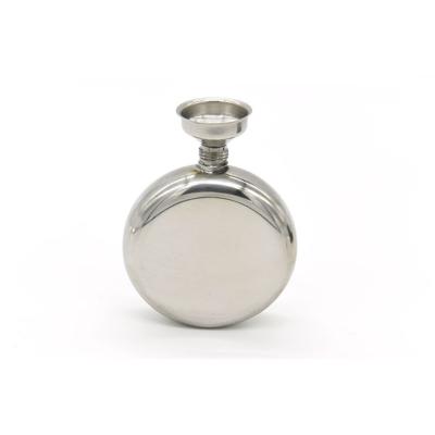 China Minimalist Leakproof Circular Stainless Steel Liquor Hip Flask With Funnel In Gift Package For Men And Women for sale