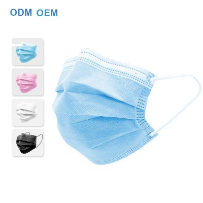 China Disposable Dust Mask 3 Filter Underlay Dust Mask 3ply Surgical Disposable Face Mask Nonwoven Disposable Care Flat for sale