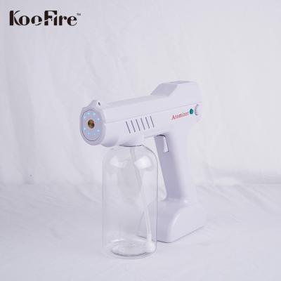 China KOOFIRE Fogger Sanitizer Spray Gun Disinfection Machine Dry Radio Charging Anion Atomizer Nano Blue Light Spray Gun for sale