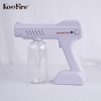 China Rechargeable Cordless Portable Disinfection Mist Sterilization Power Fogger KOOFIRE Fogger Machine Battery Gun Electric Jet for sale