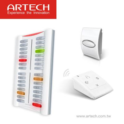 China ARTECH S1 - wireless server service bell system, 30-70M wireless service, color and ring prompt S1 for sale