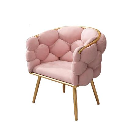 China Sofa Creative Design Velvet Armchair Adjustable Leisure Adjustable Plush Nordic Furniture Waiting Chair (Others) Comfortable Back Dressing Seats for sale