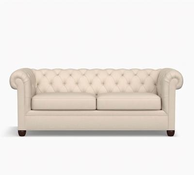 China (Other) Adjustable HOMA Chesterfield Button Tufted Fabric 2 Seater Sofa for sale