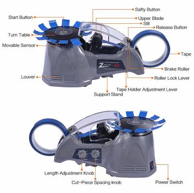 China Turntable Tape Cutting Machine 2A Zcut-870 with Mobile Sensor for sale