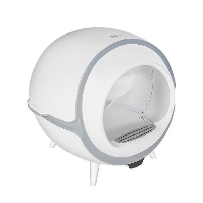 China Cat Smart Toilet Anti Pinch automática, 220V Cat Litter Box elegante en venta