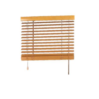 China Home Decor 35mm 50mm Venetian Natural Wood Ladder Waterproof Strip Bamboo Sunscreen Bamboo Shades for sale