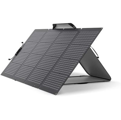 China High Efficiency IP68 220W Portable Waterproof Bifacial Foldable Solar Panel With Adjustable Kickstand for sale