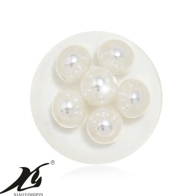 China Wholesale Garment Decorations Craft Pearl White 16mm Embedded Flat Back Round Natural Loose Beads Bead For Craft for sale