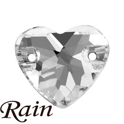 China High Quality Flatback Flatback Glass Rain Fancy Crystal White Heart Shaped Sewing On Rhinestone Gemstone Glass Beadsads Rhinestones for sale